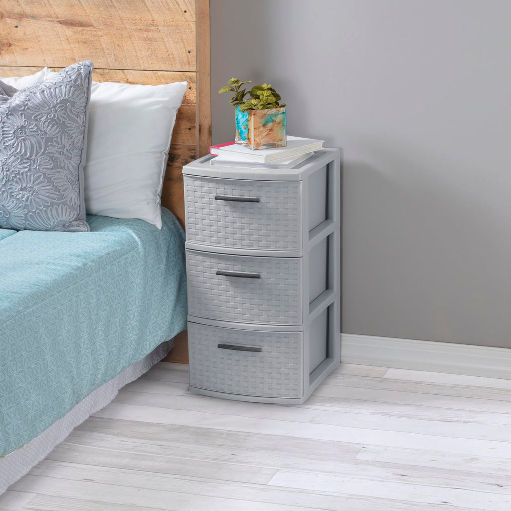 3 Drawer Plastic Storage Organizer, 2 Pack G15664