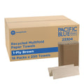 Brown 1-Ply Multifold Paper Towels, 250 Per Pack, 16 Packs Y10616
