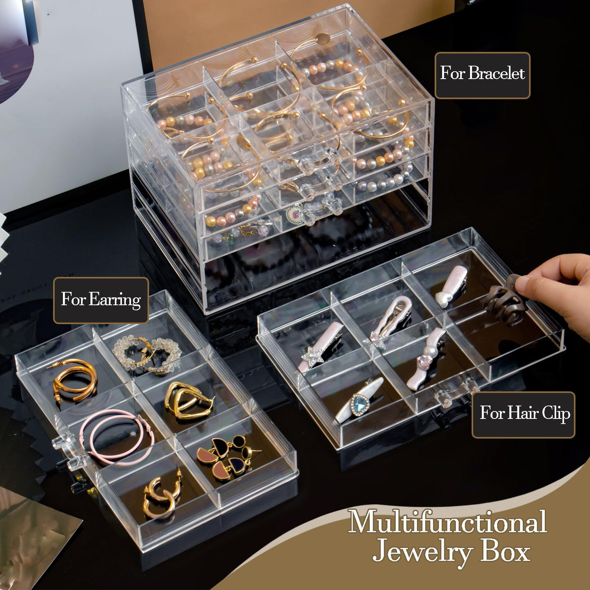 Earring Organizer Box 30 Compartments M973