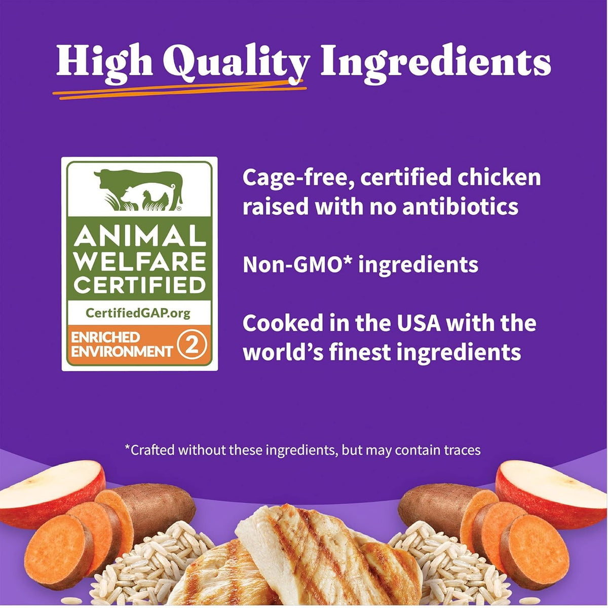 Dry Dog Food, Cage-Free Chicken & Brown Rice Recipe, 21 lb K685