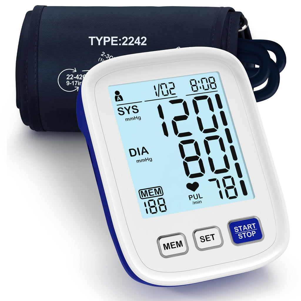 Automatic Digital Blood Pressure Monitor, 9-17 Inches Cuff, Large Backlit Screen X47946