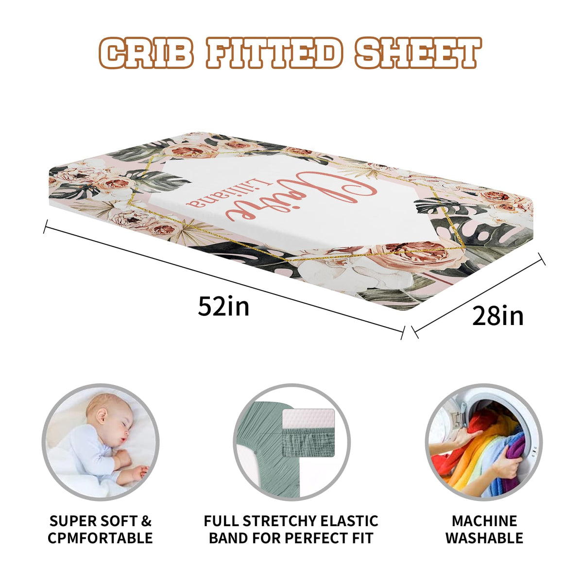 Fitted Crib Sheets 2 Piece Microfiber Toddler Mattress Sheet L7638