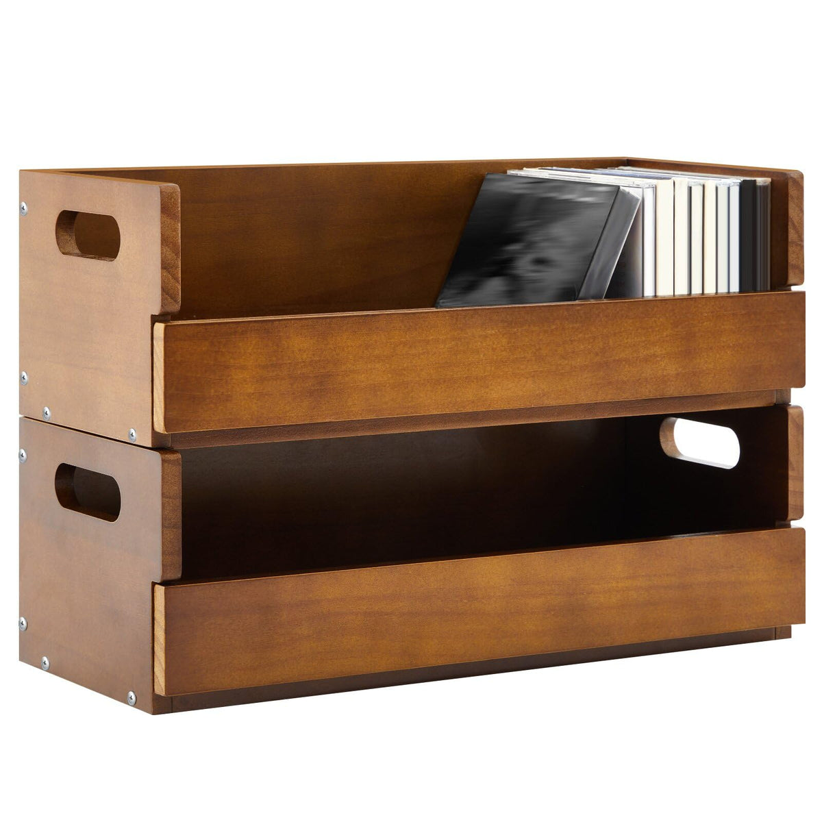 2 Set Wooden CD Storage Box J128566