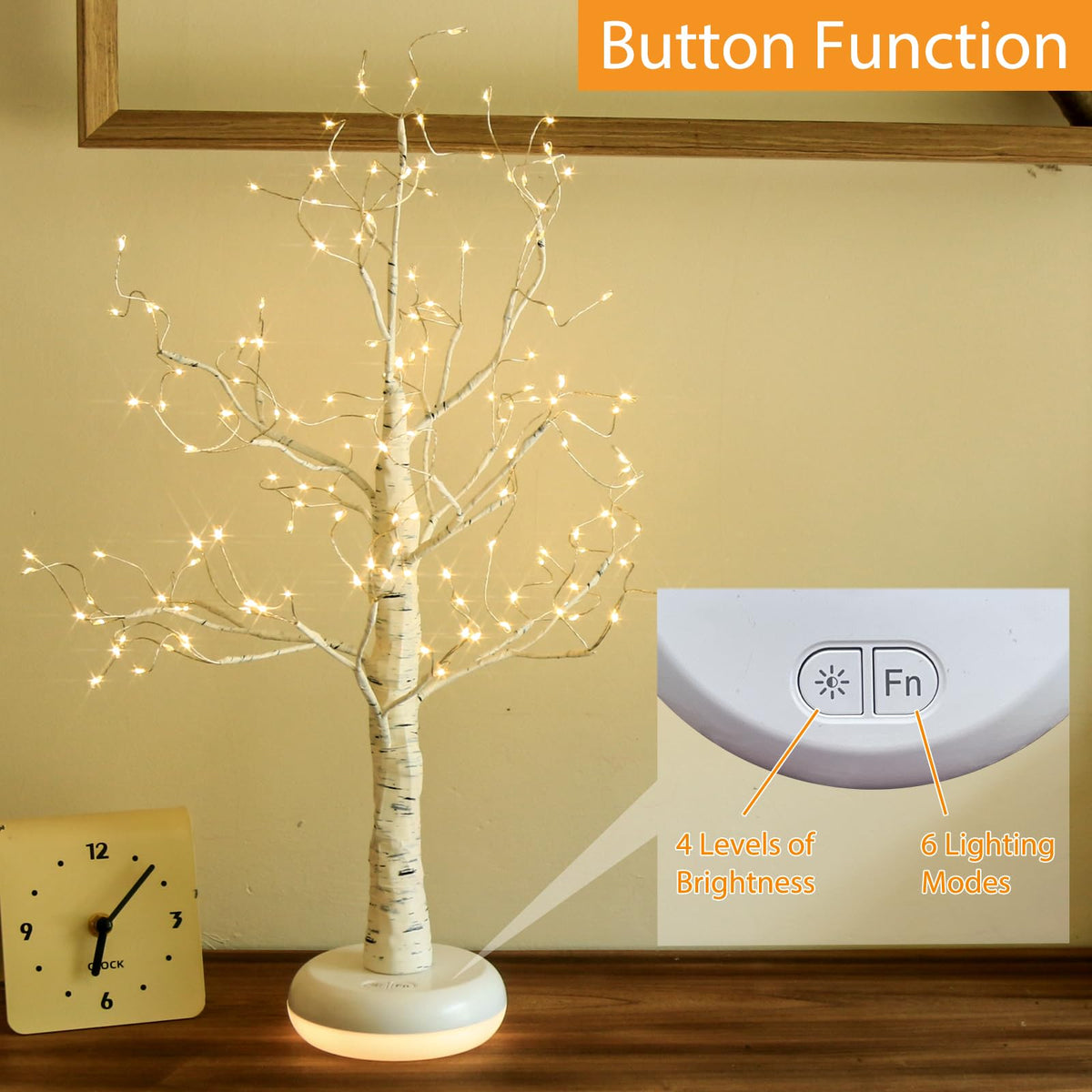 Birch Tree with Lights S294075