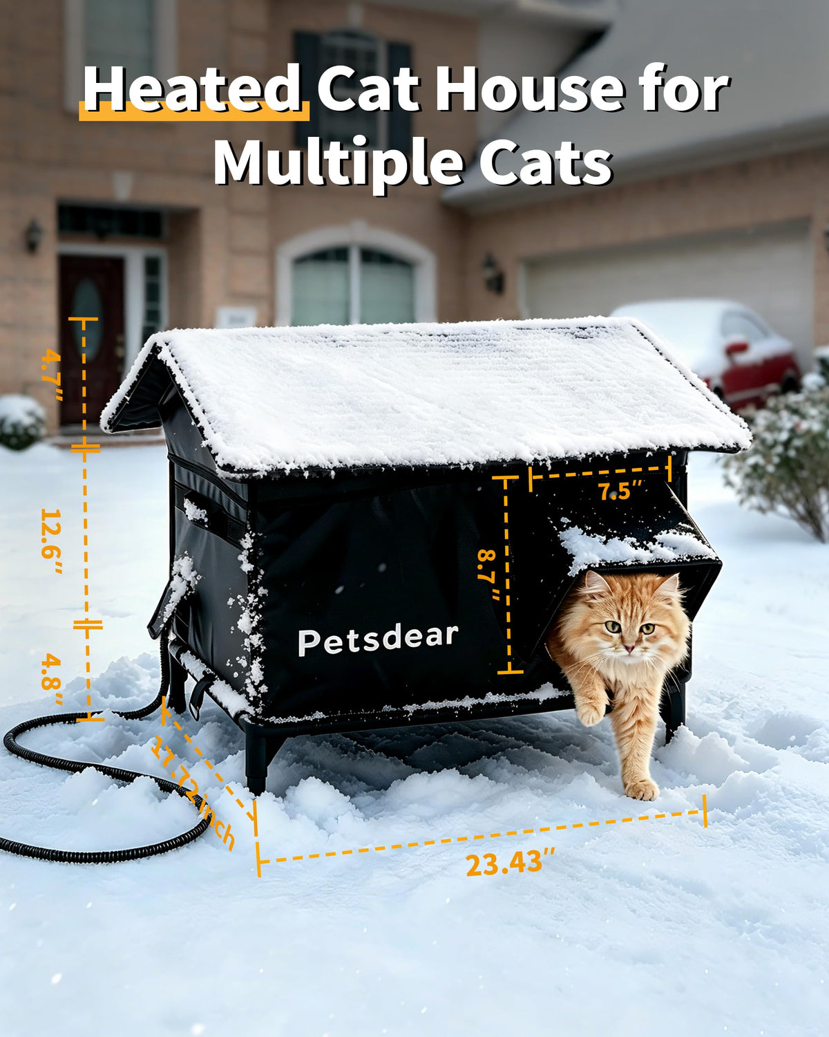 Heated Outdoor Cat House Y83805