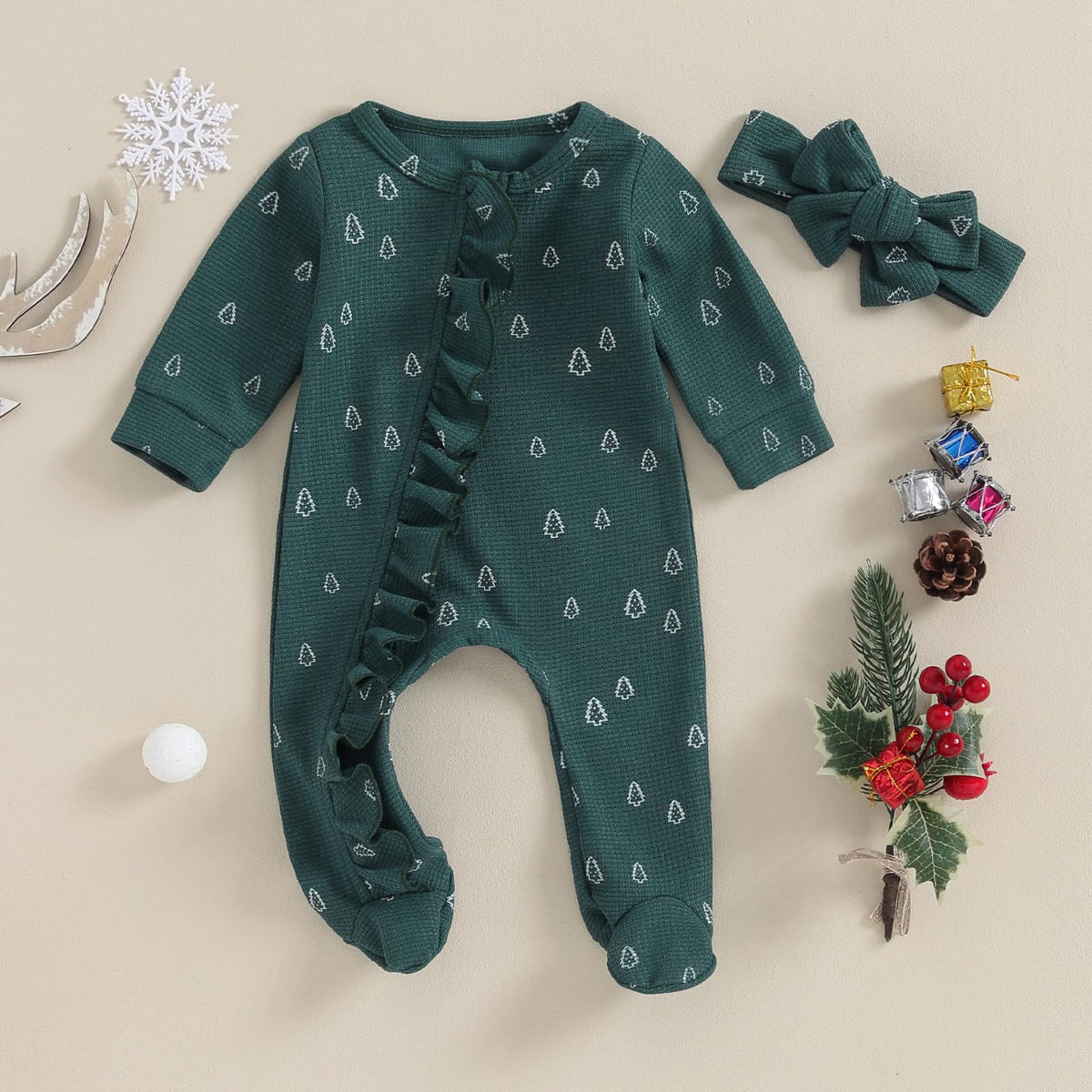Pumpkin Long Sleeve Onesie Romper N1739