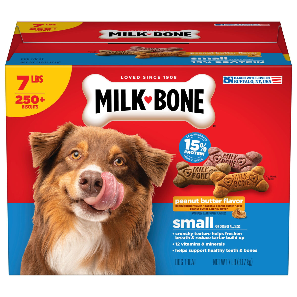 Peanut Butter Flavor Small Dog Treats 7 Lb B6359