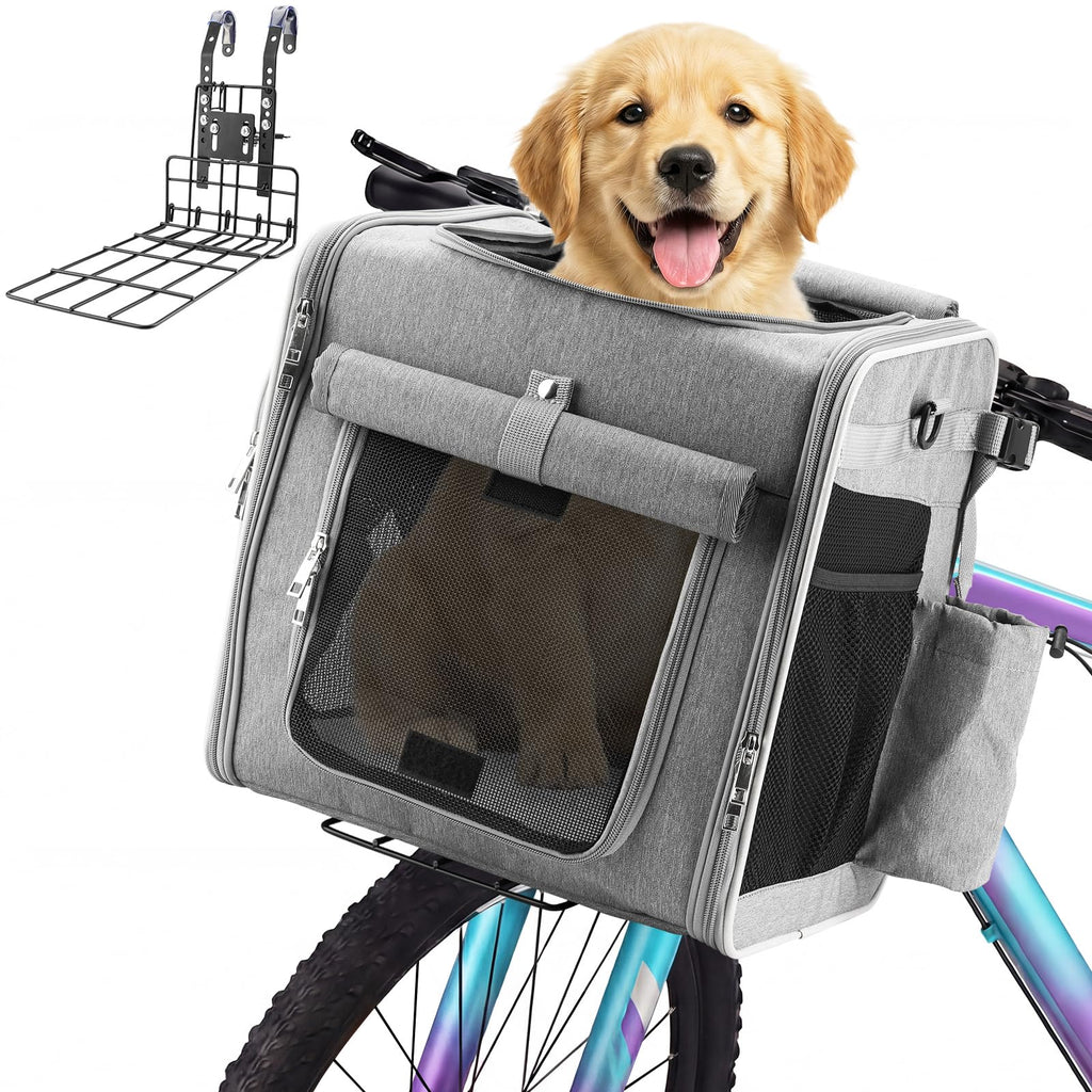 Expandable Dog Bike Basket with Mounting Bracket T844