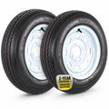2-Pack Trailer Tire Rim Assembly 4.80-12 White 4 Lug R929