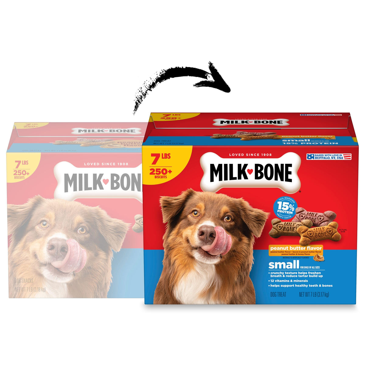 Peanut Butter Flavor Small Dog Treats 7 Lb B6359