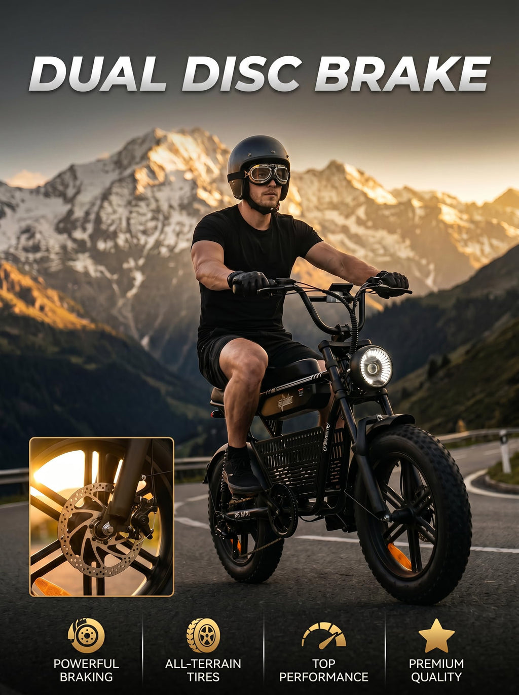 1000W Fat Tire Electric Bike with 48V 13Ah Battery Y316
