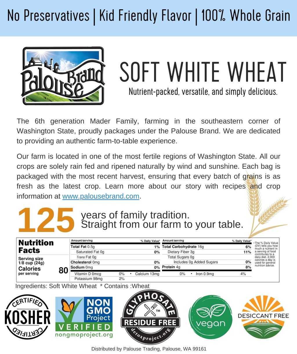Hard Red Winter and Spring White Wheat Berries 100 LBS A89720