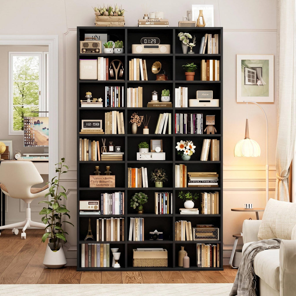 75'' H Black 27 Cube Bookshelf K9806