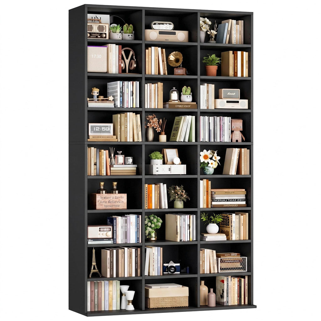 75'' H Black 27 Cube Bookshelf K9806