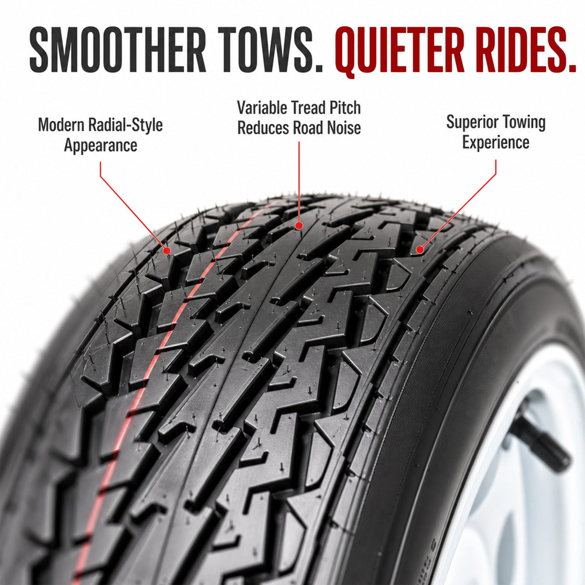 2-Pack Trailer Tire Rim Assembly 4.80-12 White 4 Lug R929