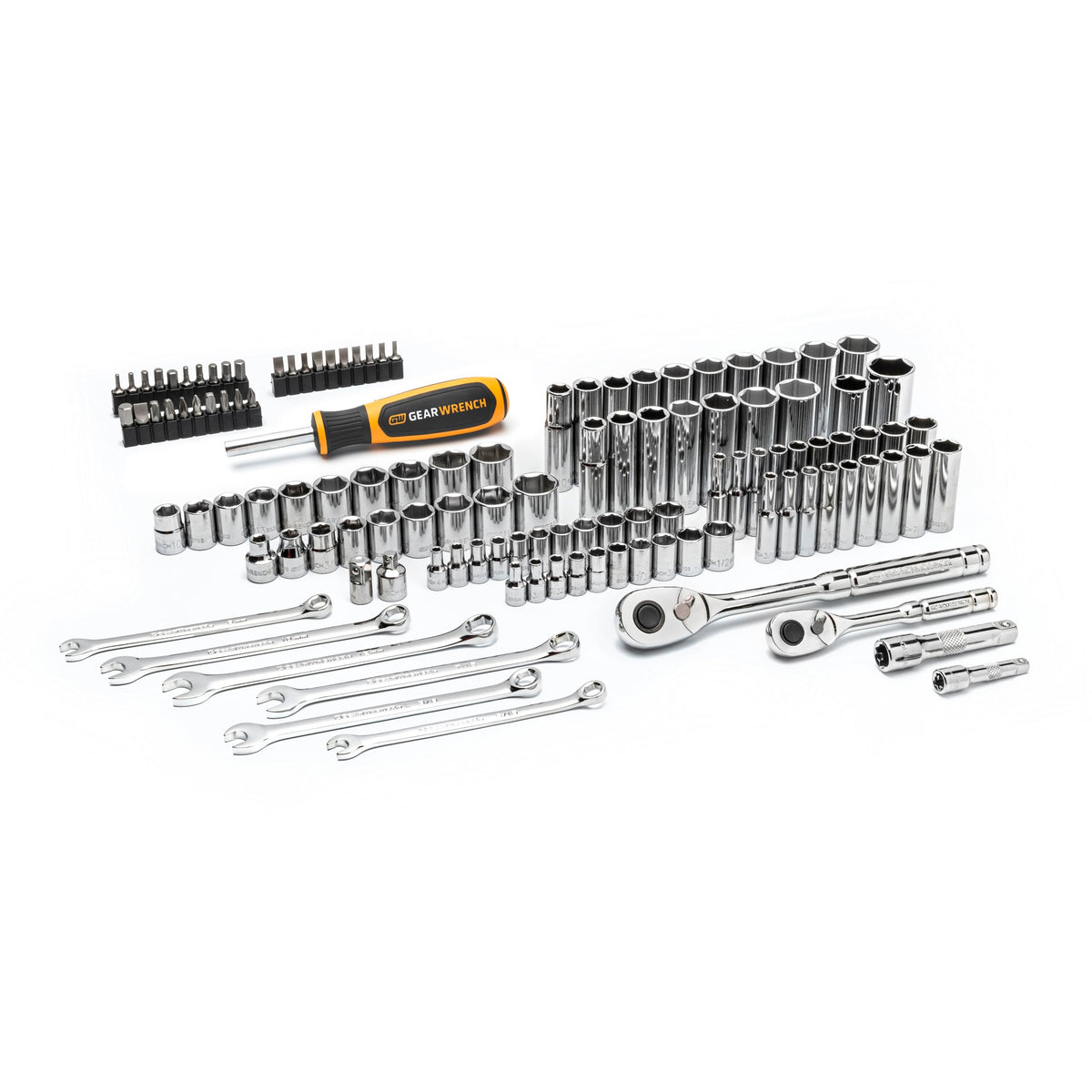 121 Piece SAE/Metric Mechanics Hand Tool Set W30374