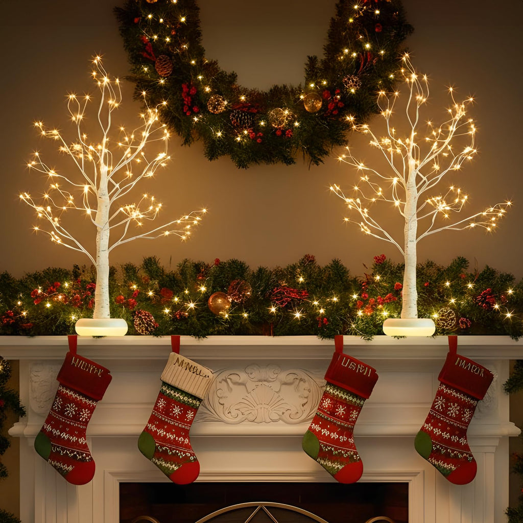 Birch Tree with Lights S294075