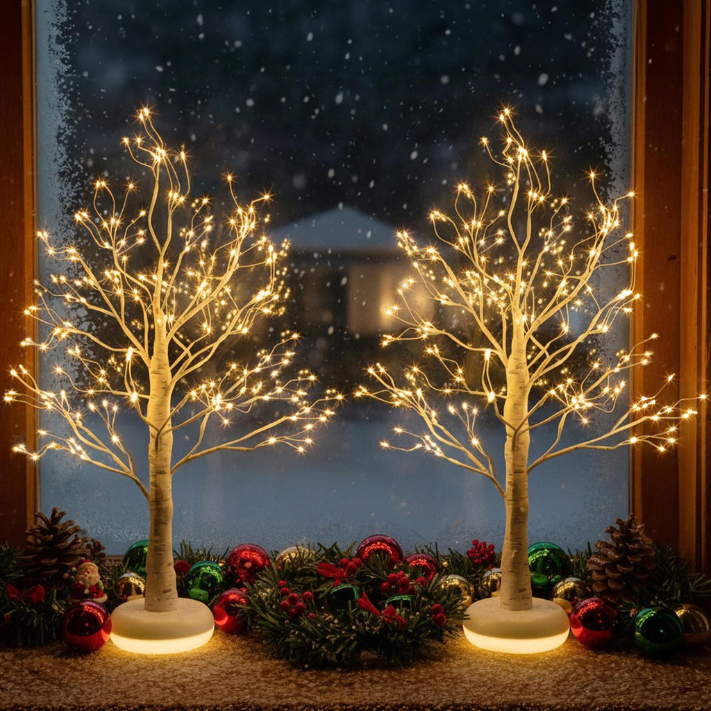 Birch Tree with Lights S294075