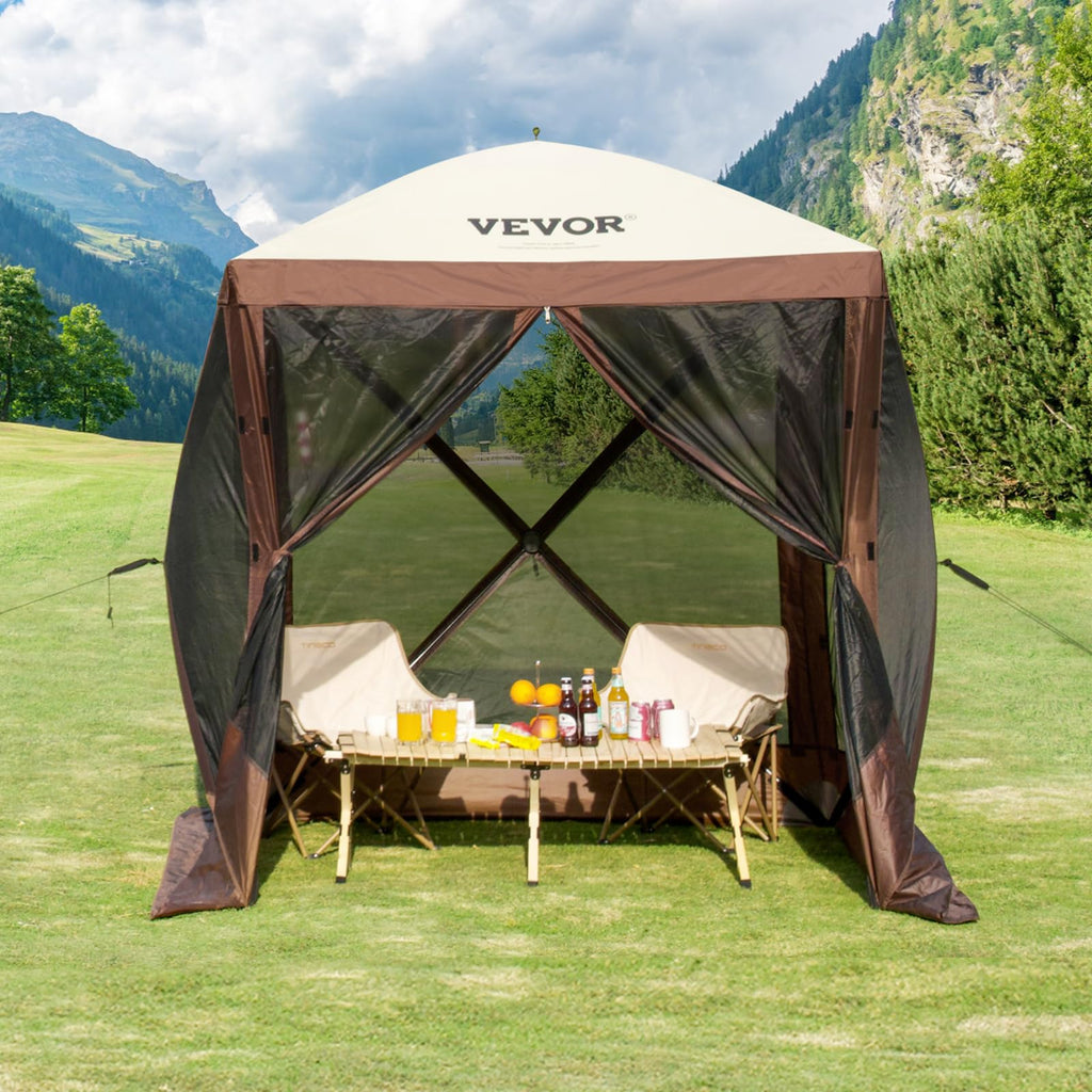 6 x 6 ft Pop Up Gazebo Tent with Mosquito Netting and Privacy Panels B873167