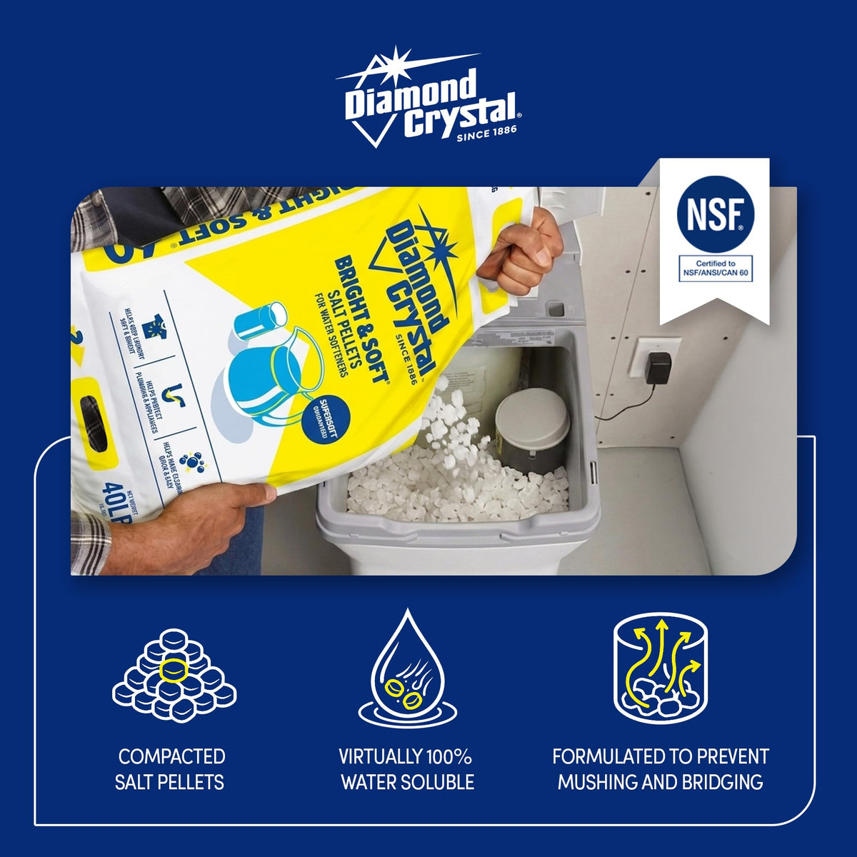 2 Pack Water Softener Salt Pellets, 40 Pounds F134
