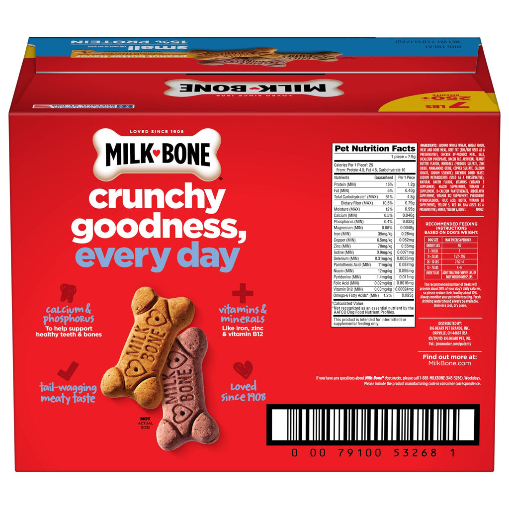 Peanut Butter Flavor Small Dog Treats 7 Lb B6359