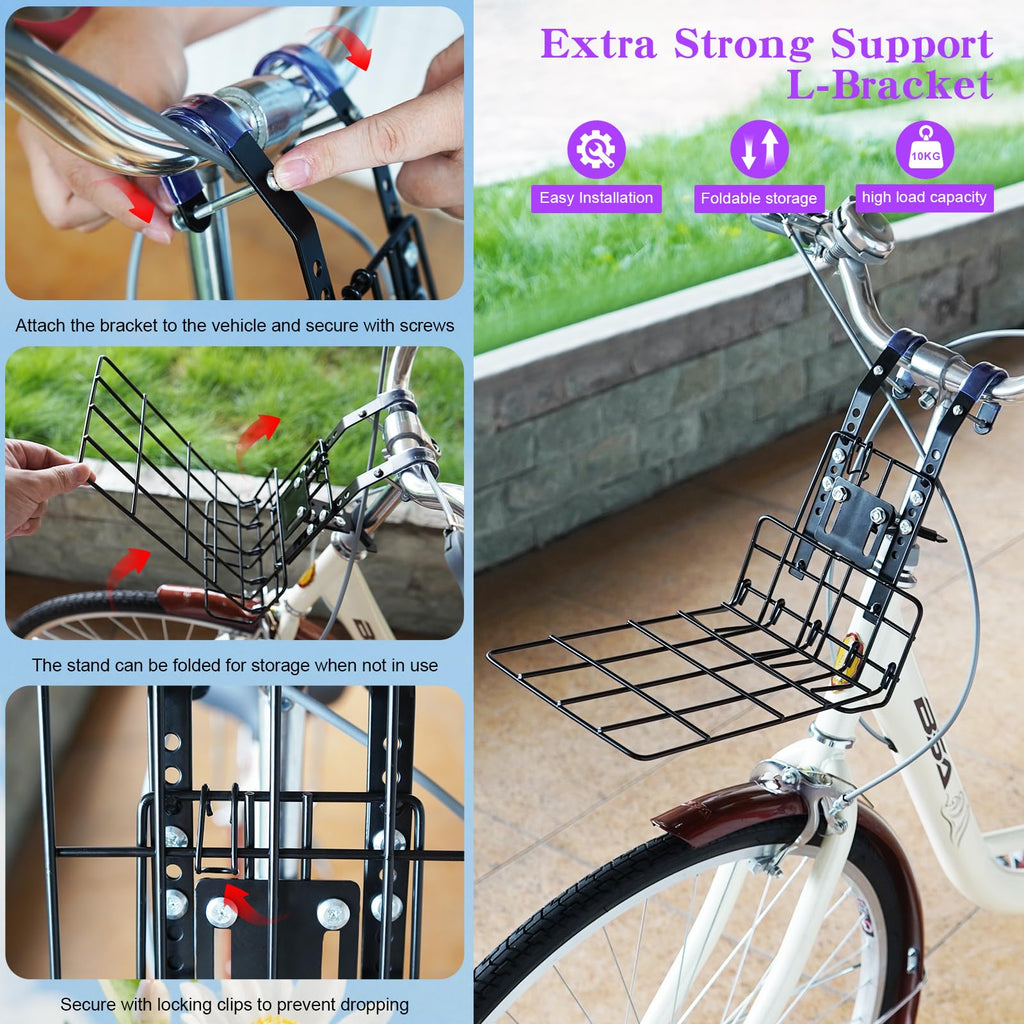 Expandable Dog Bike Basket with Mounting Bracket T844