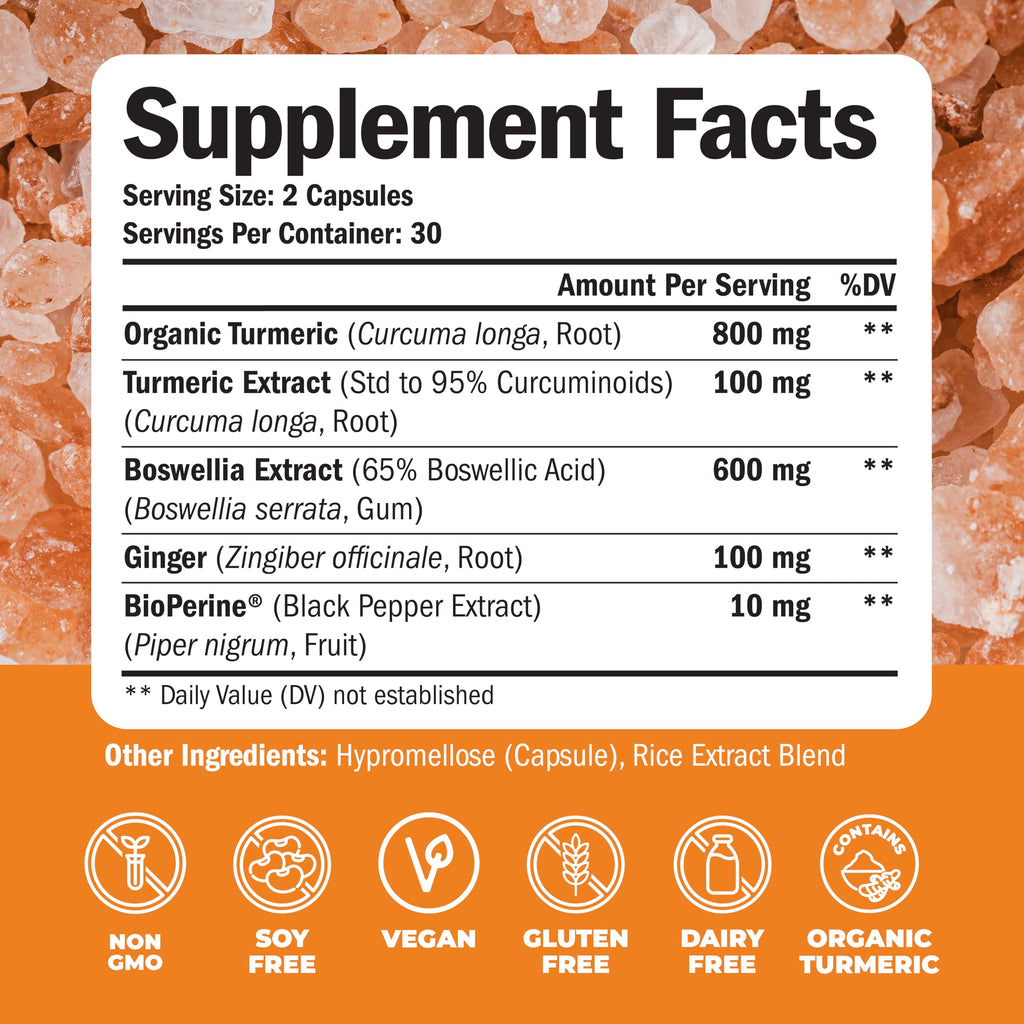 Turmeric Curcumin Supplement with Boswellia Serrata Extract C322