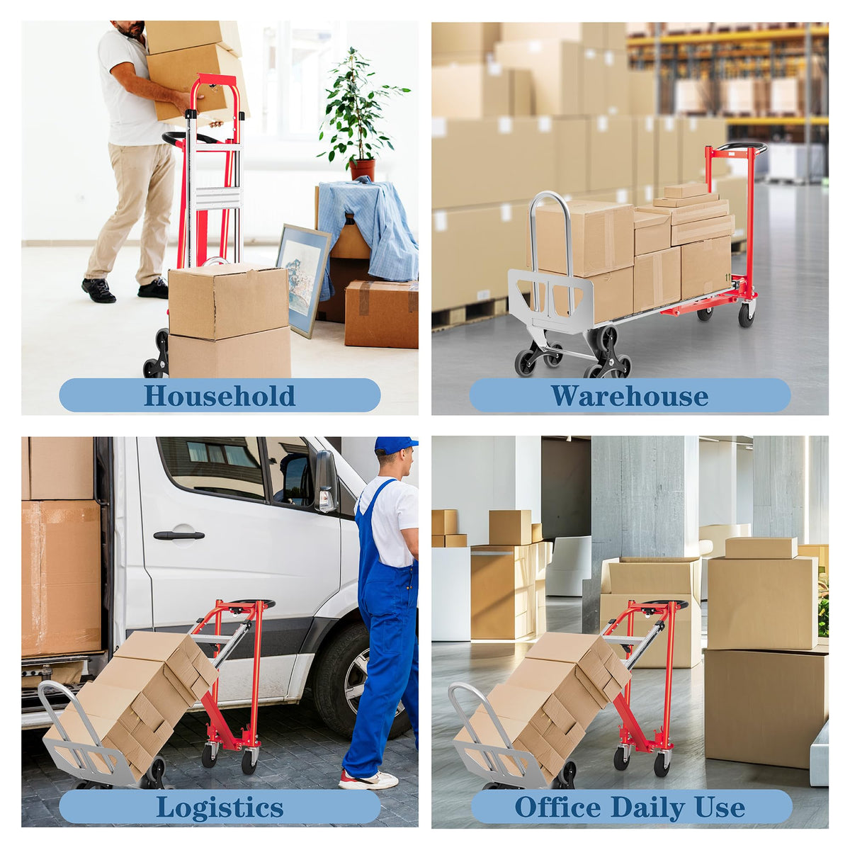 1000 lb Aluminum Steel Convertible Hand Truck C1574