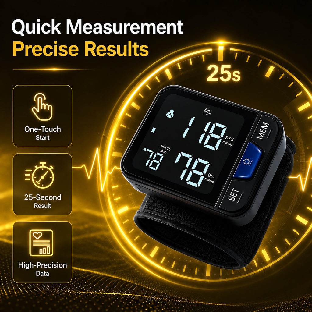 Portable Wrist Blood Pressure Monitor with Large Display E747308