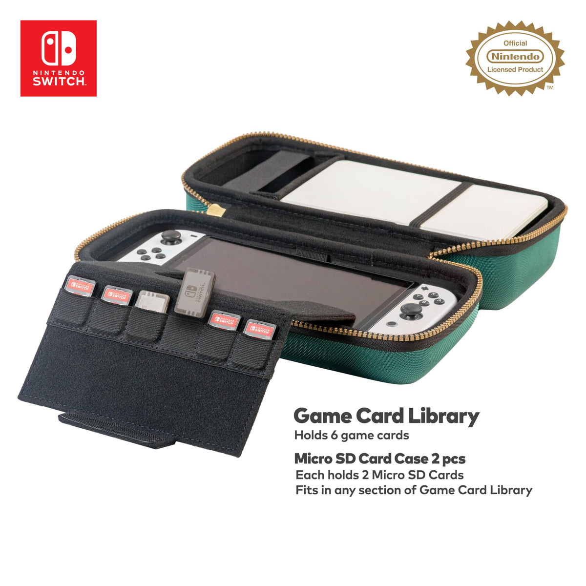 Green System Case for Nintendo Switch or OLED V894259