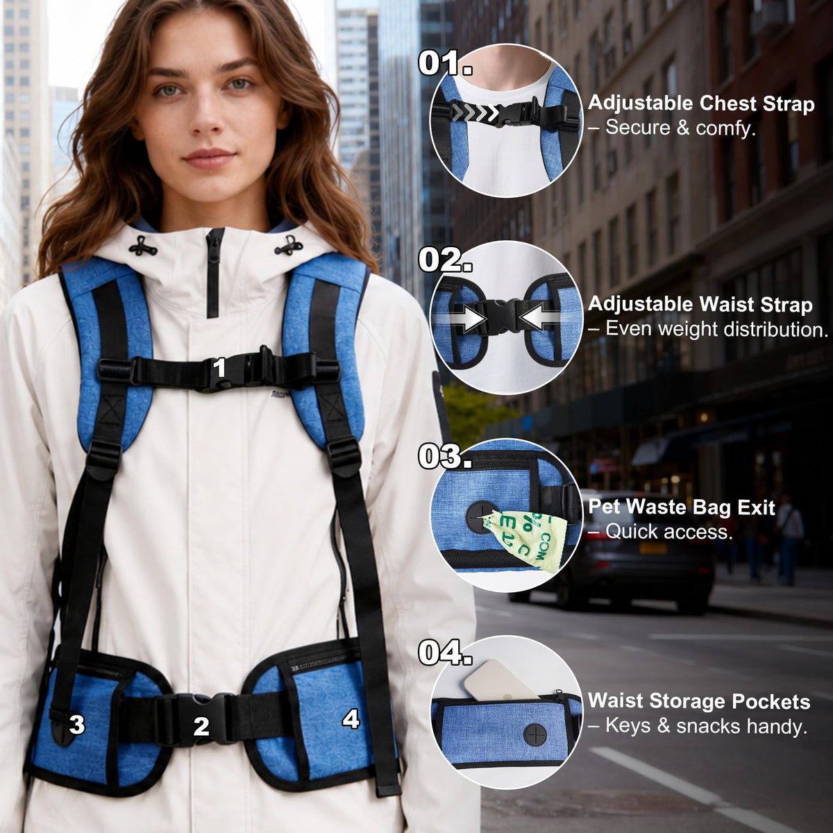 Blue Pet Carrier Backpack R671245