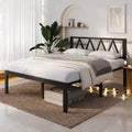 18 Inch Queen Size Metal Platform Bed Frame with Headboard M10903