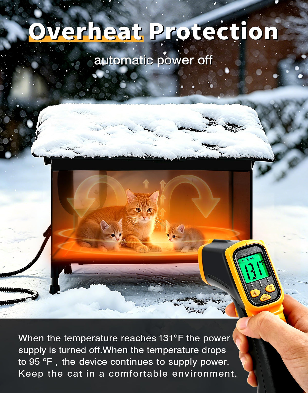 Heated Outdoor Cat House Y83805