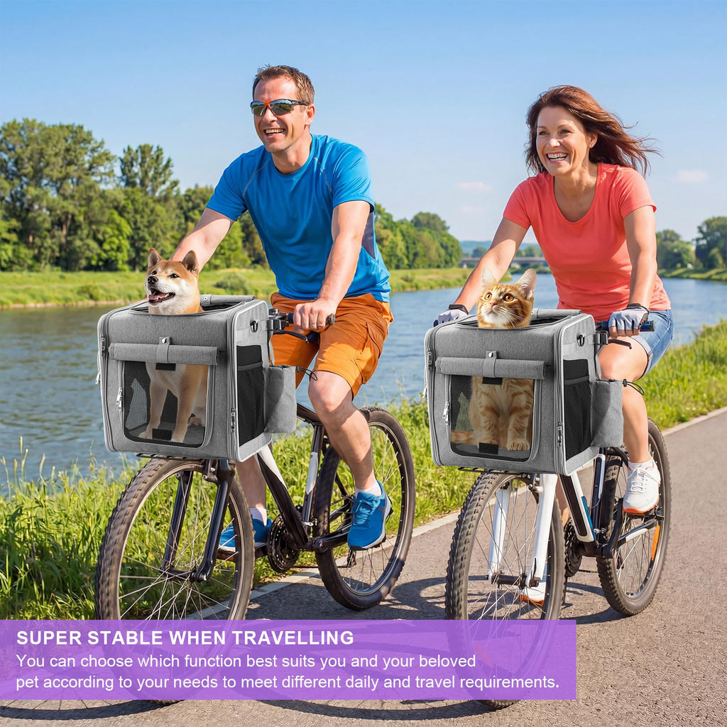Expandable Dog Bike Basket with Mounting Bracket T844