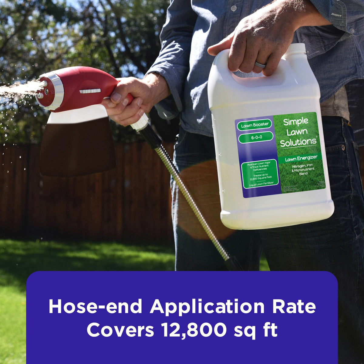 Commercial Grade Liquid Grass Fertilizer with Nitrogen, Iron, Micronutrients 1 Gallon R296855