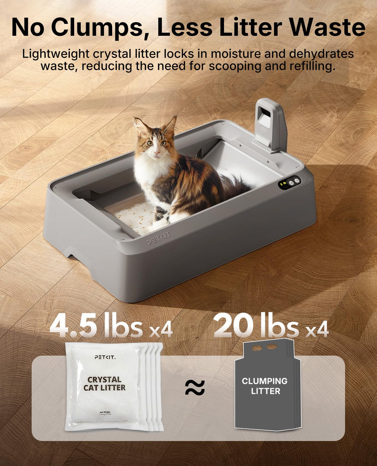 Crystal Cat Litter with Tray 4.5 lb×4 Packs K96280