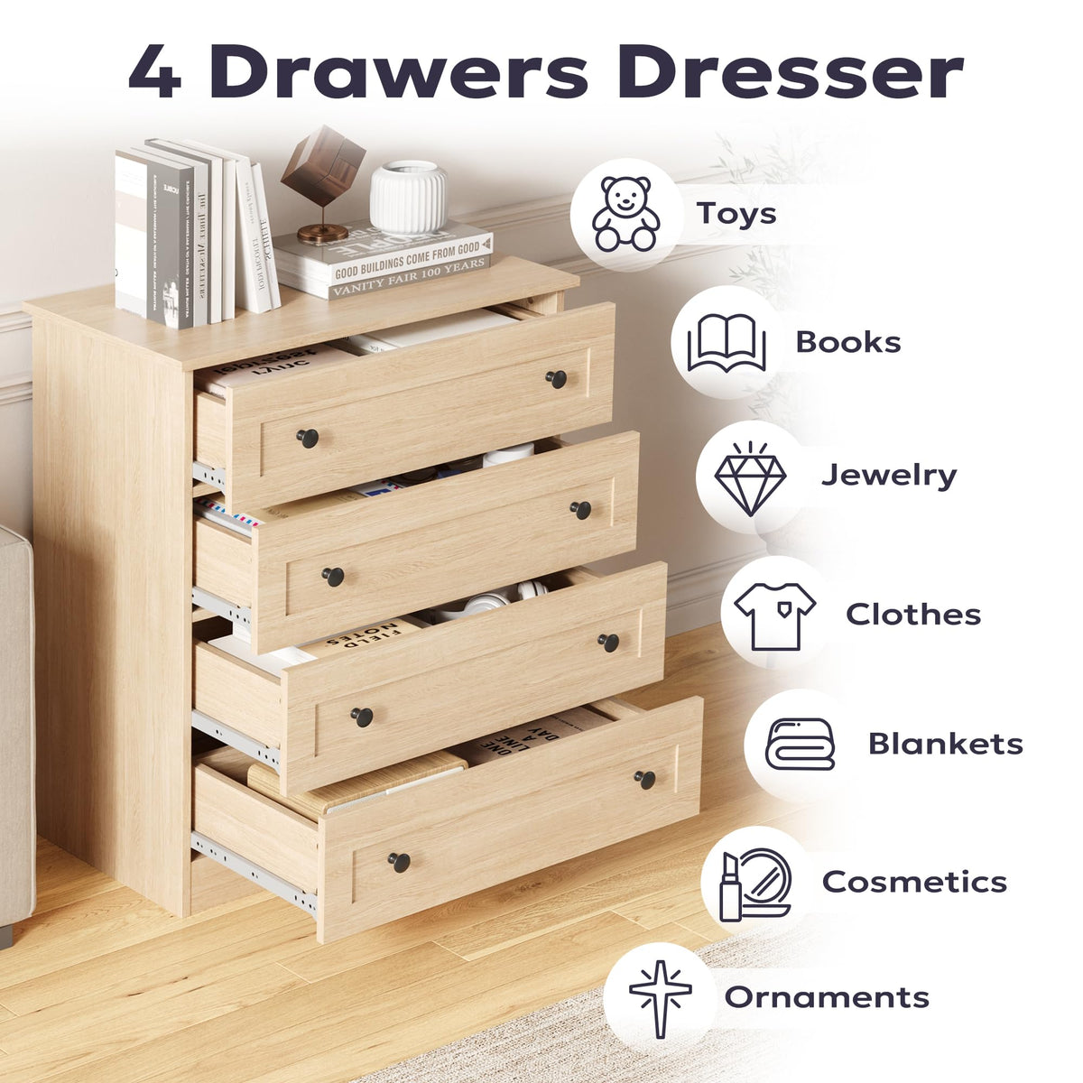 4 Drawer Dresser V656313