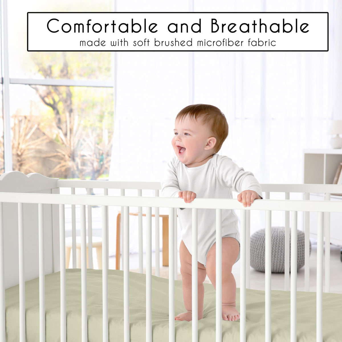 3-Piece Baby Crib Sheets Set Fitted Standard Size J34779