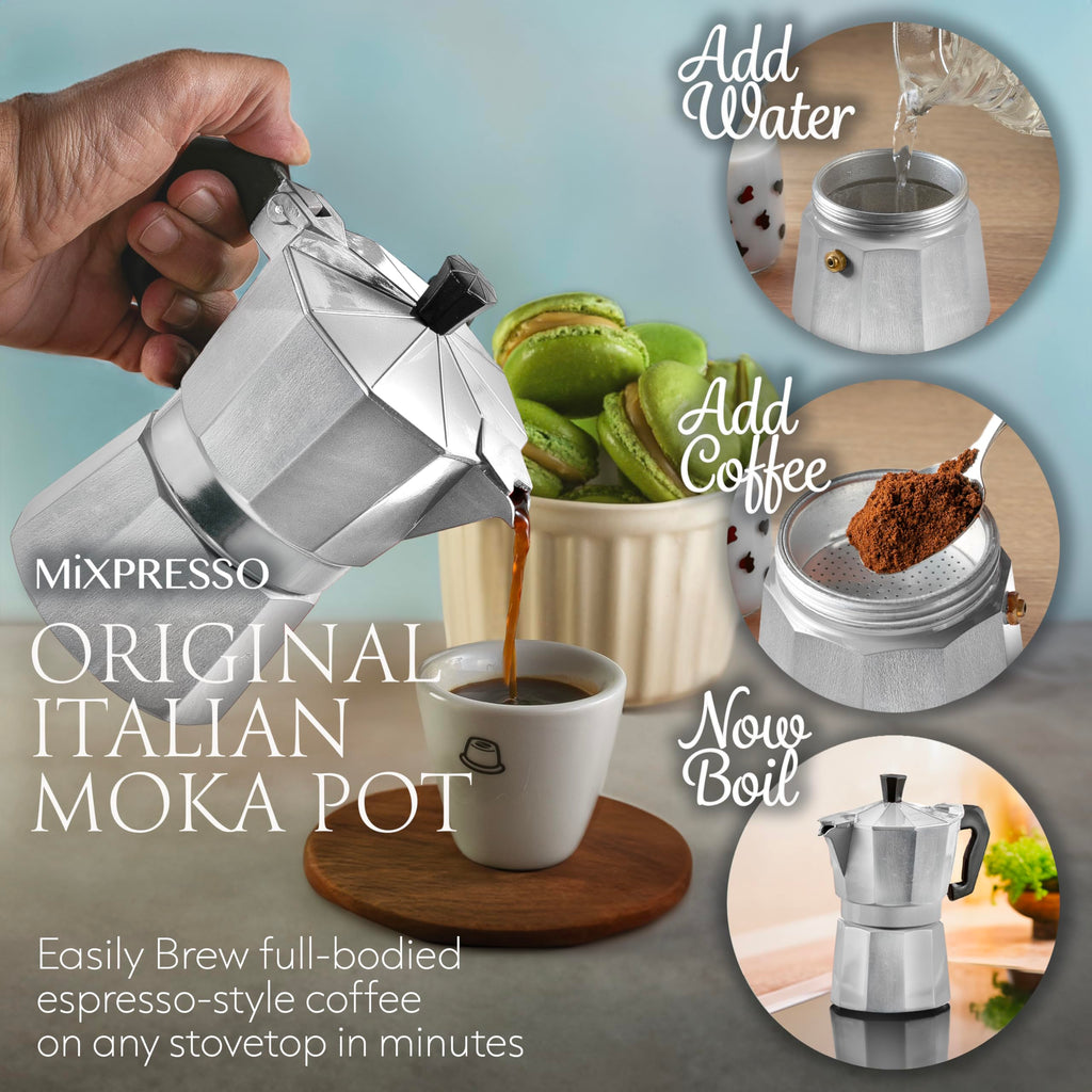 3 Cup Moka Pot Stovetop Espresso Maker Y200