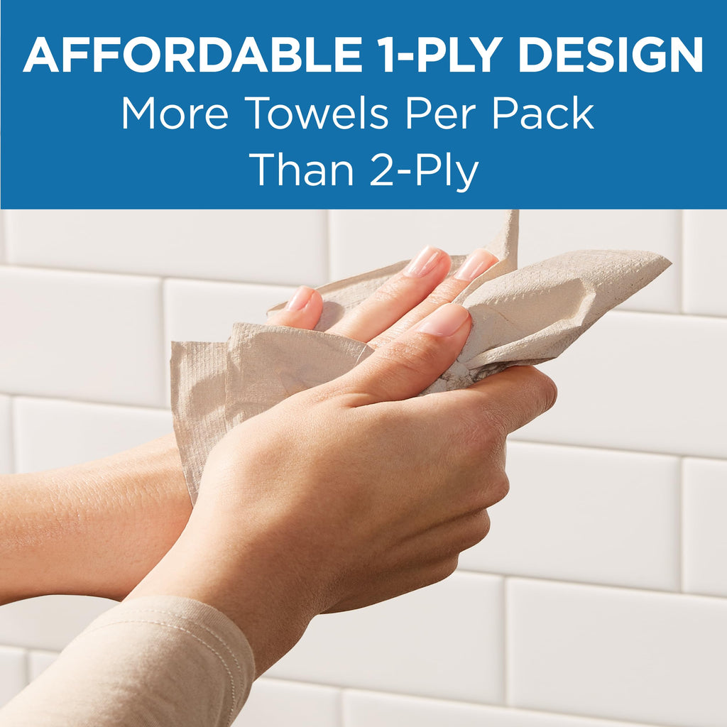 Brown 1-Ply Multifold Paper Towels, 250 Per Pack, 16 Packs Y10616