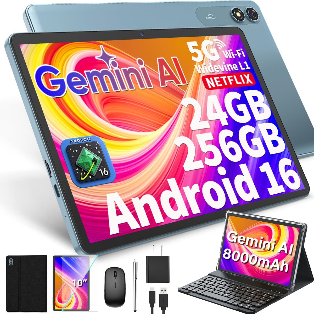 10 inch Android Tablet with Keyboard L786139