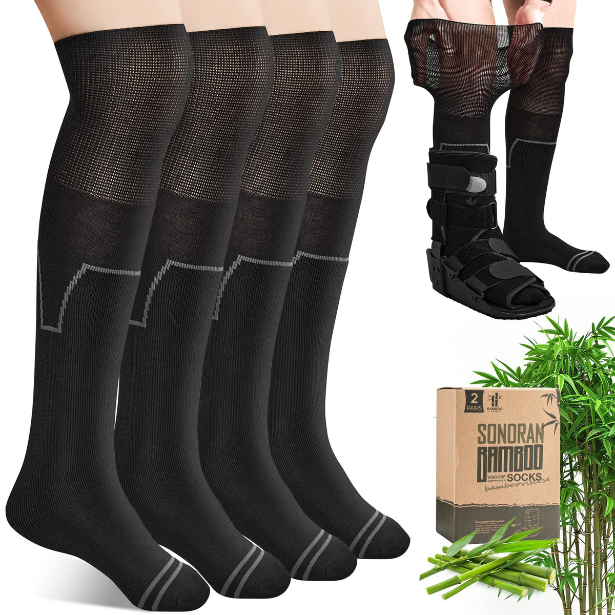 Bamboo Viscose Lightweight Socks 2 Pairs P38214