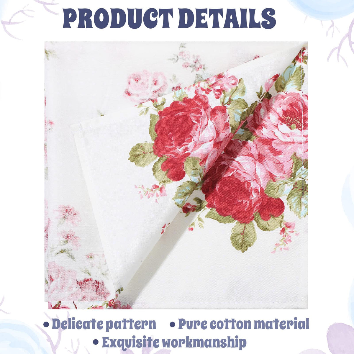 Cotton Cloth Napkins Set of 24 U9097