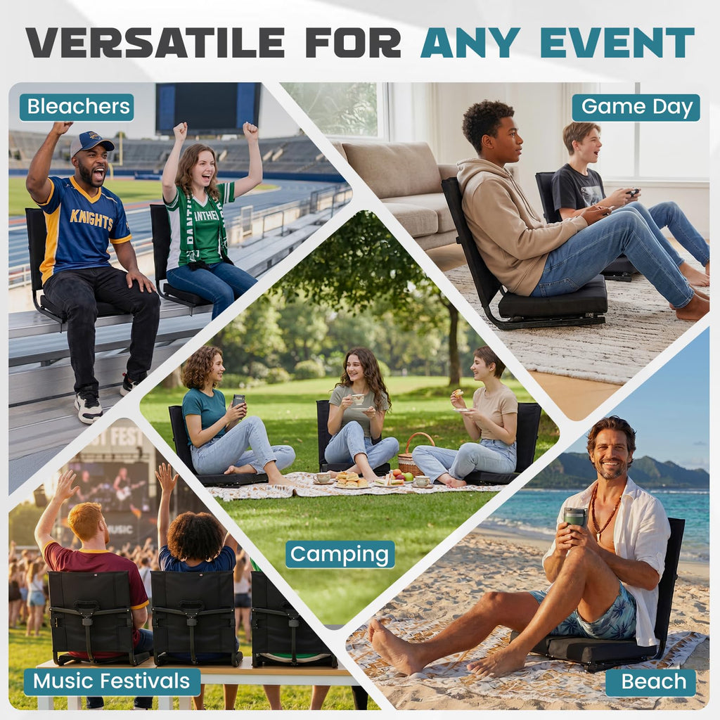 Folding Stadium Seat with Back Support G701