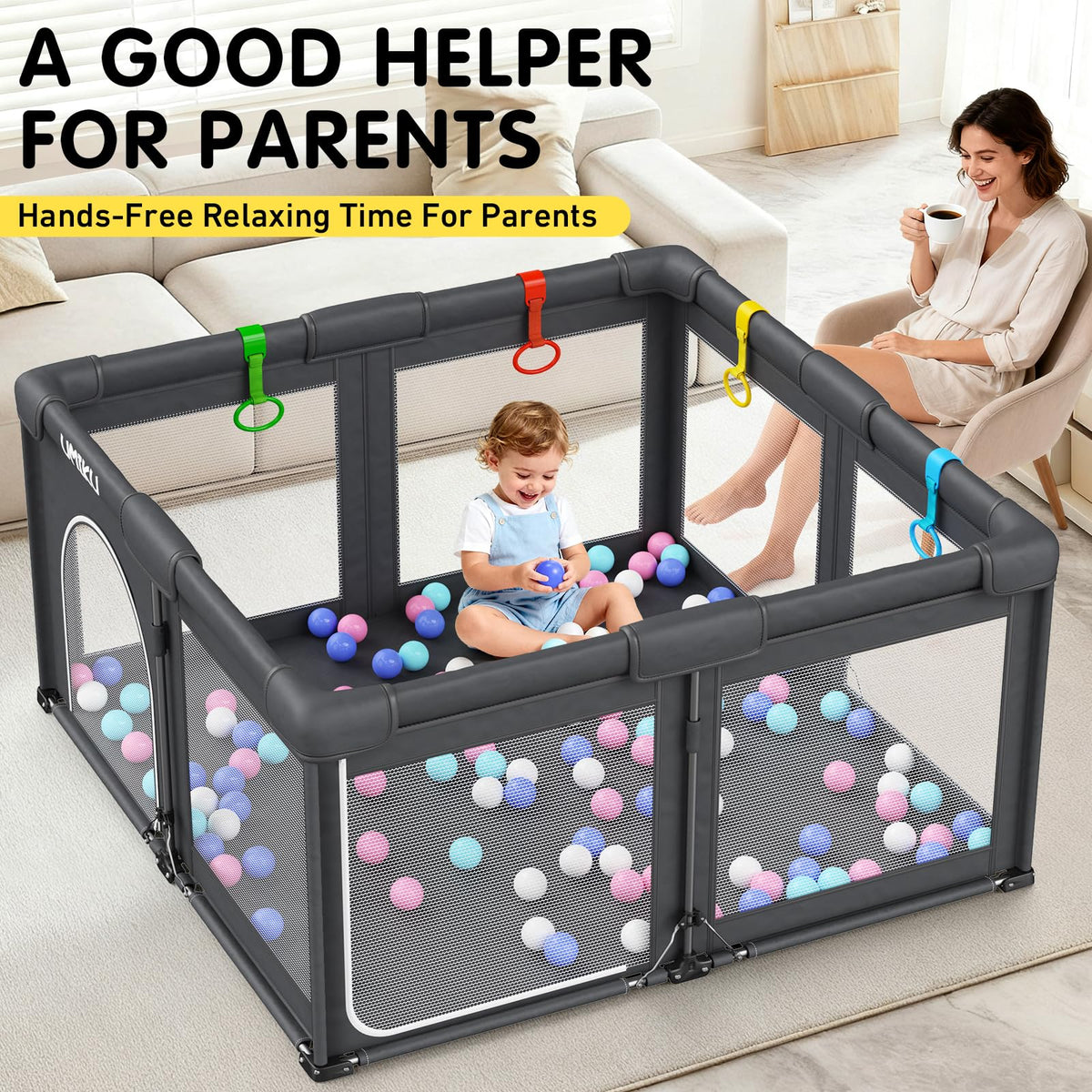 Foldable Baby Playpen 50X50 O194