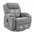 Small Swivel Rocker Recliner with Massage K11587