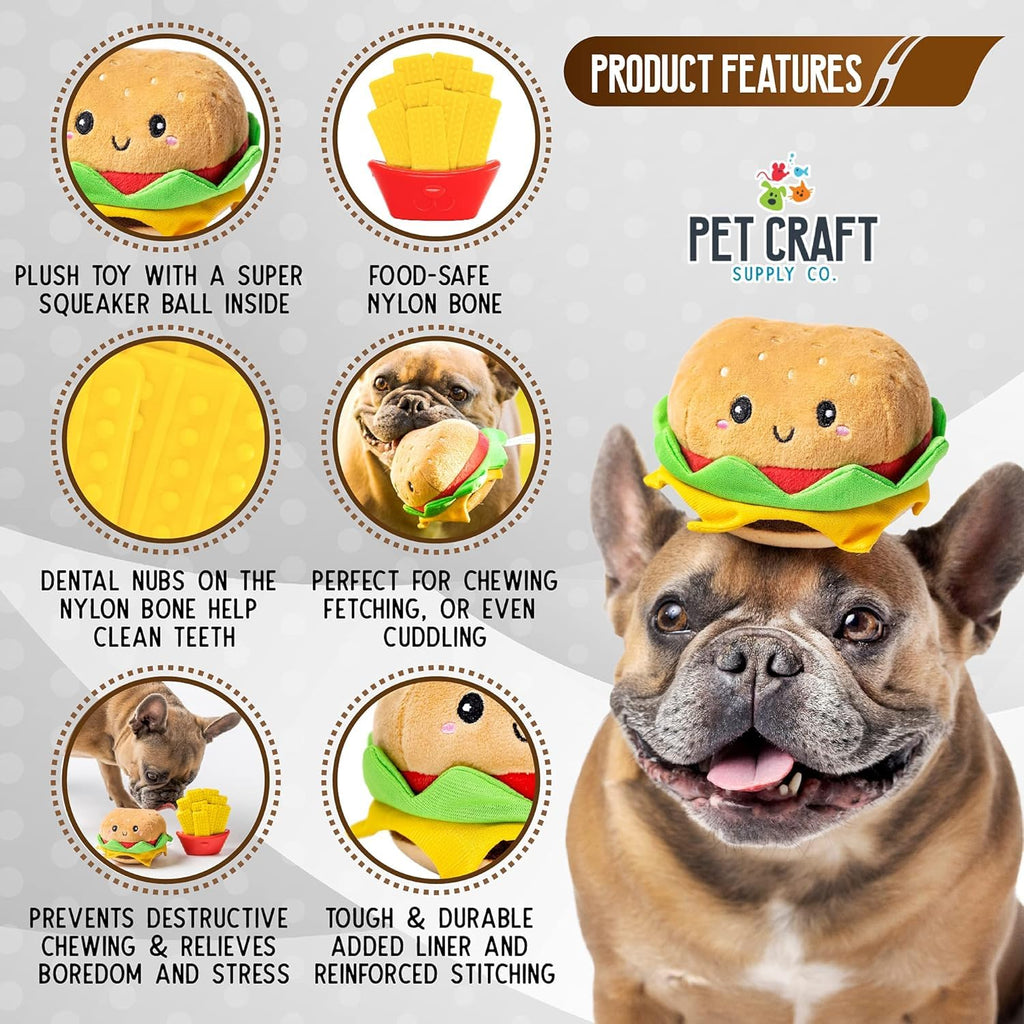 Nylon Squeaky Plush Dog Toys 2 Pack R913084