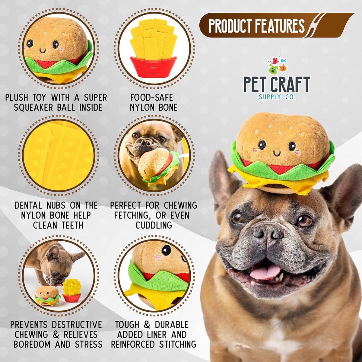 Nylon Squeaky Plush Dog Toys 2 Pack R913084