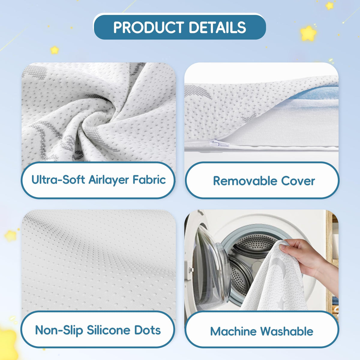 38"x26" Pack and Play Mattress with Removable Washable Cover H77405