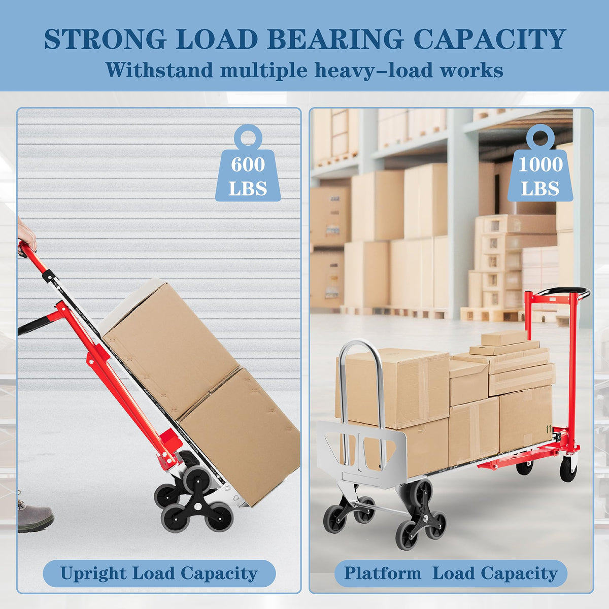 1000 lb Aluminum Steel Convertible Hand Truck C1574